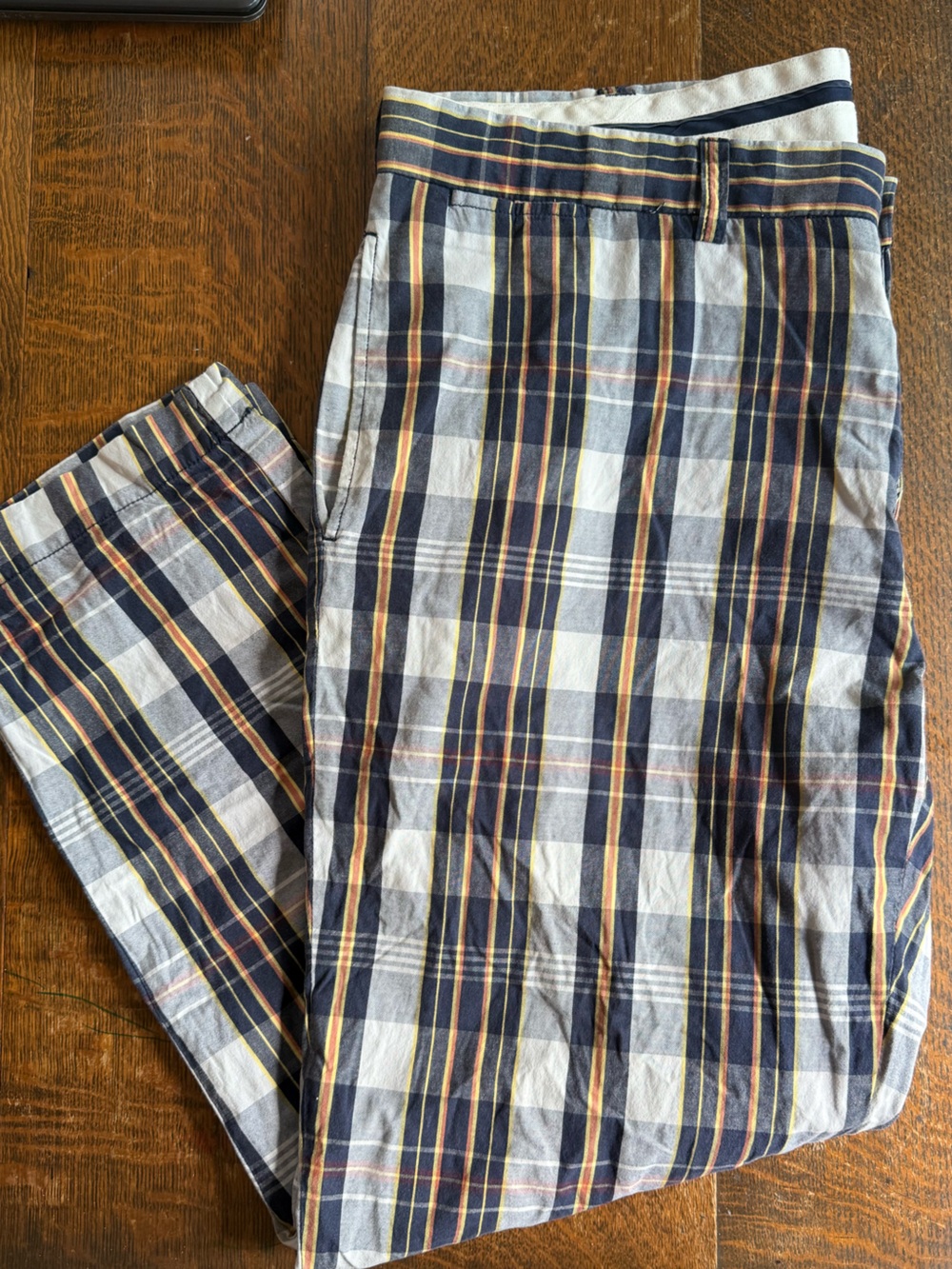 Polo Ralph Lauren plaid pants vintage 100% cotton 40/30